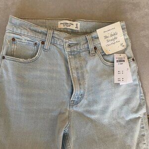 Abercrombie The Ankle Straight Ultra High Rise Jeans